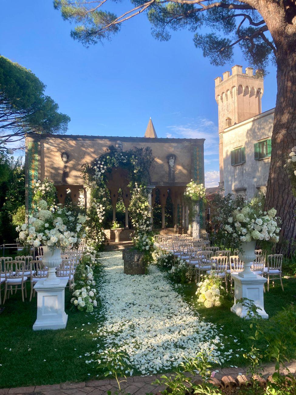 A ceremony in the Orangery Garden