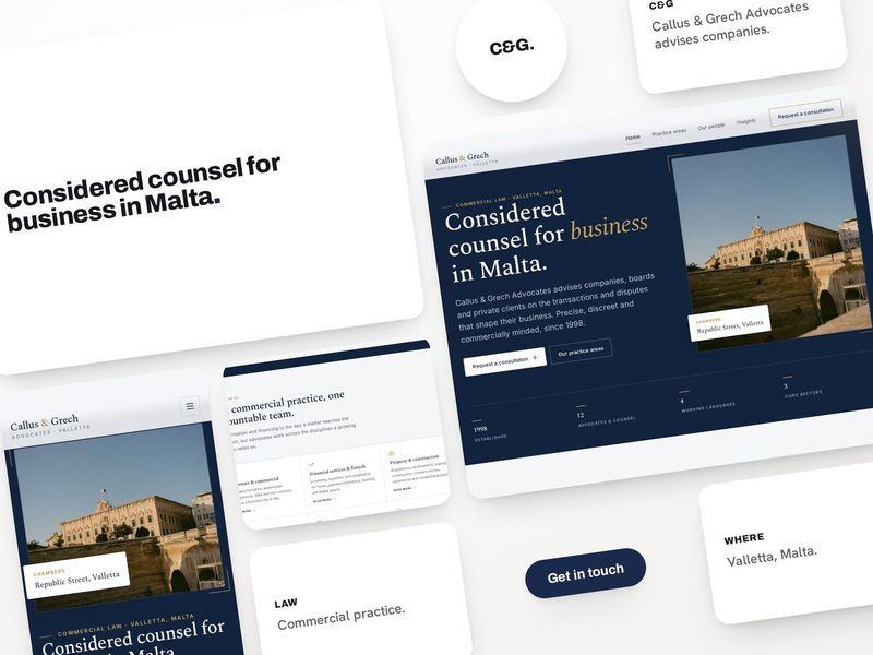 Callus and Grech Advocates website