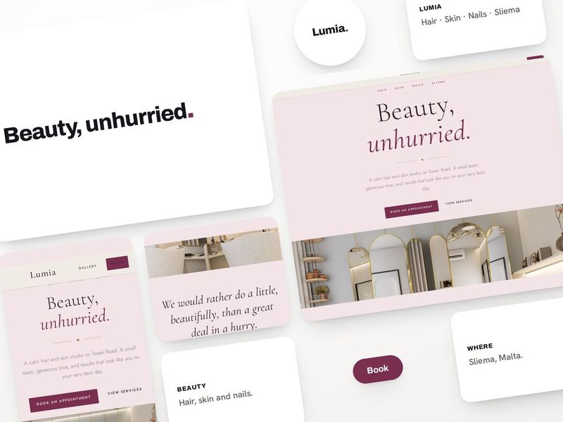 Lumia Beauty Studio website